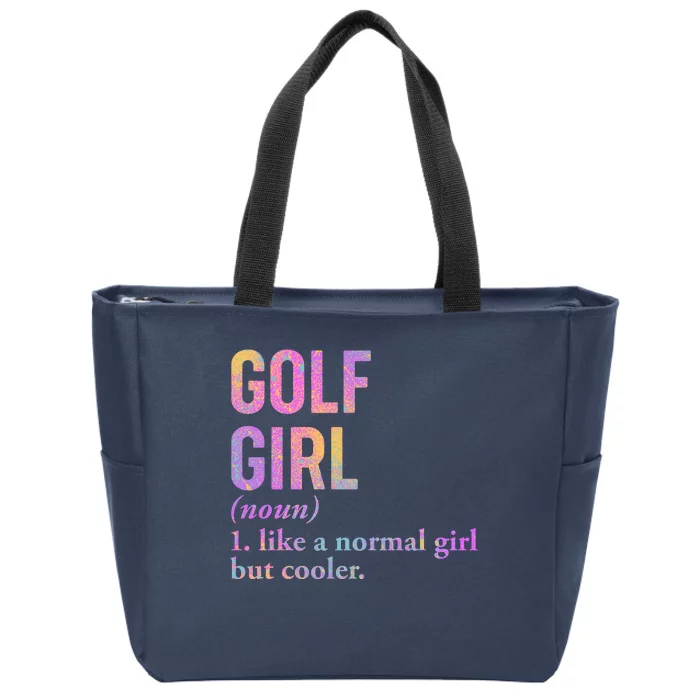 Golf Girl Definition Zip Tote Bag