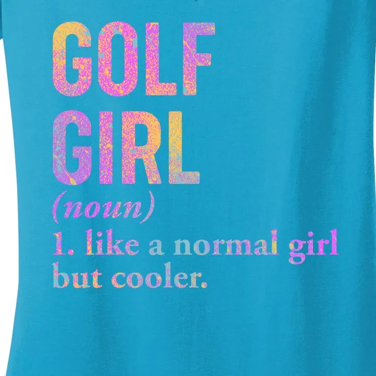 Golf Girl Definition Women's V-Neck T-Shirt