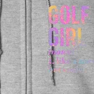 Golf Girl Definition Full Zip Hoodie