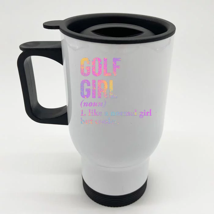 Golf Girl Definition Front & Back Stainless Steel Travel Mug