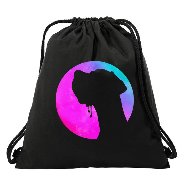 German Great Dane Profile Starry Sky MultiColoured Drawstring Bag