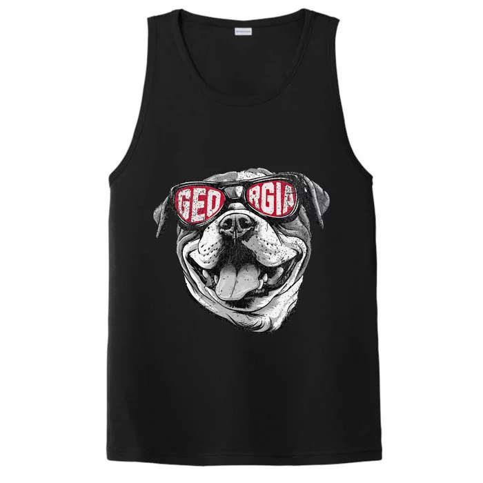 Ga Georgia Dog Sport Lovers Performance Tank