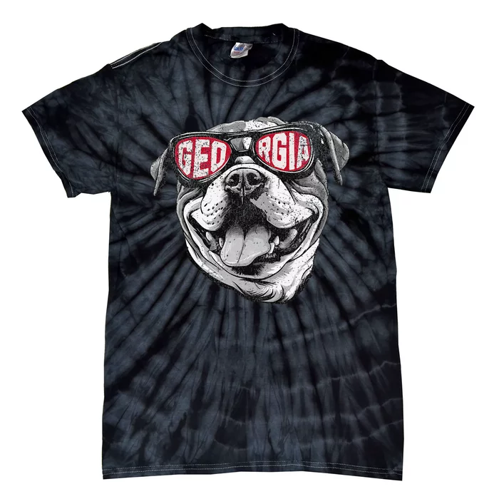 Ga Georgia Dog Sport Lovers Tie-Dye T-Shirt