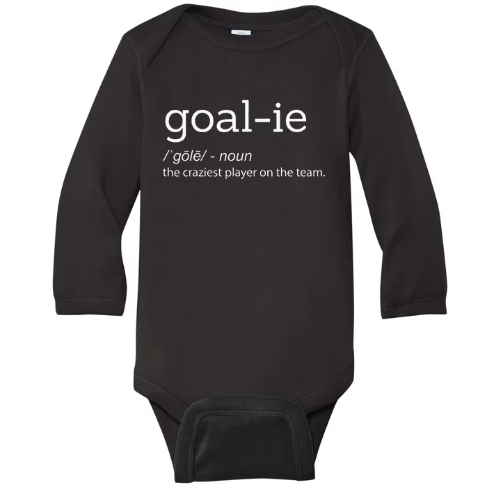 Goalie Goalkeeper Definition Soccer Hockey Player Baby Long Sleeve Bodysuit