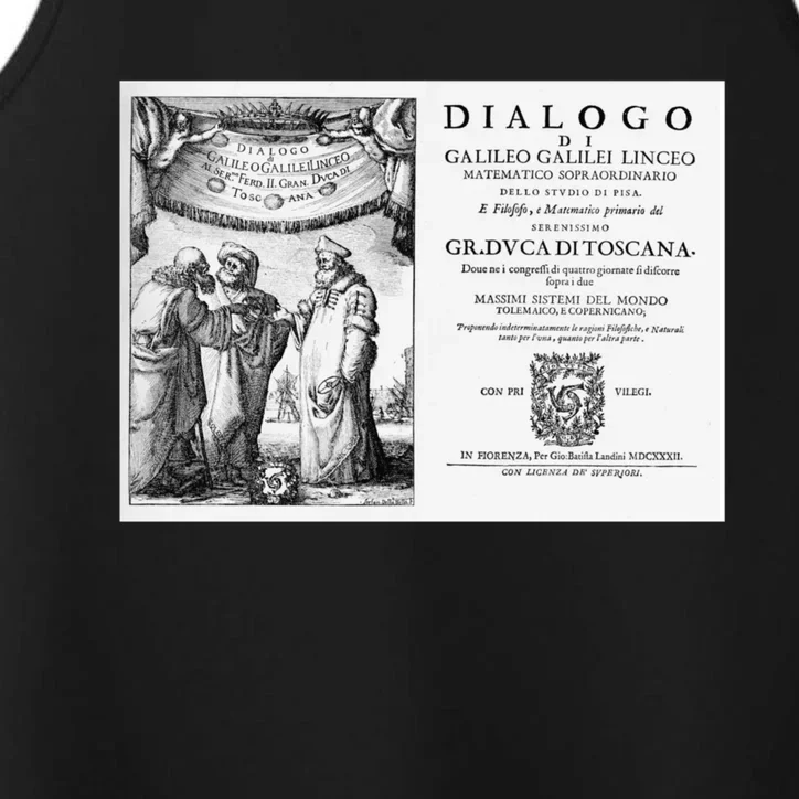 Galileo Galilei Dialogue Space Science Teacher Astronomy Performance Tank