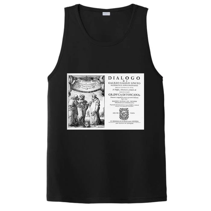 Galileo Galilei Dialogue Space Science Teacher Astronomy Performance Tank