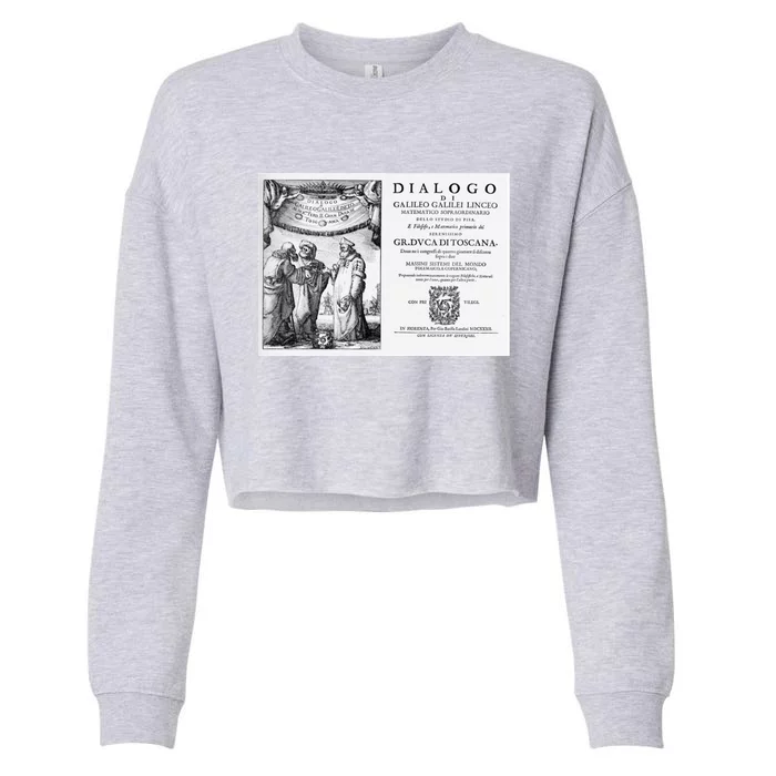 Galileo Galilei Dialogue Space Science Teacher Astronomy Cropped Pullover Crew