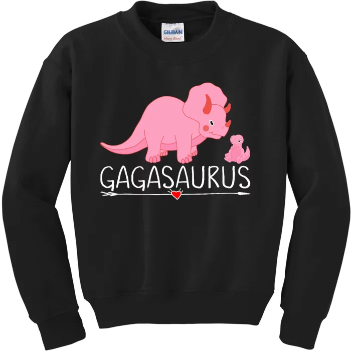 Gagasaurus Grandma Dinosaur Baby Trex Funny Gaga Dino Gift Kids Sweatshirt