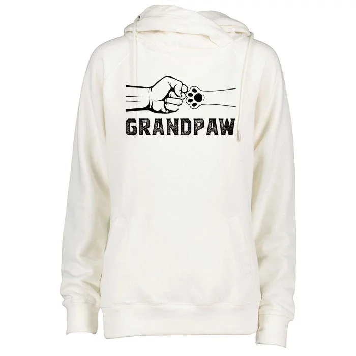 Grandpaw Grandpa Dog Grandpaw Appreciation Womens Funnel Neck Pullover Hood