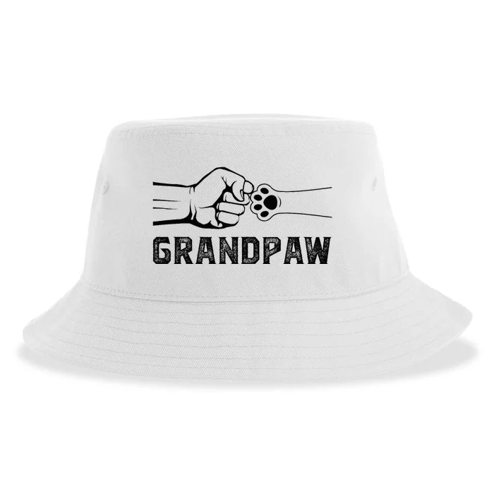 Grandpaw Grandpa Dog Grandpaw Appreciation Sustainable Bucket Hat