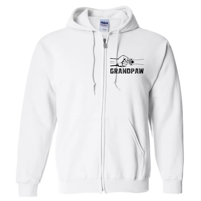 Grandpaw Grandpa Dog Grandpaw Appreciation Full Zip Hoodie