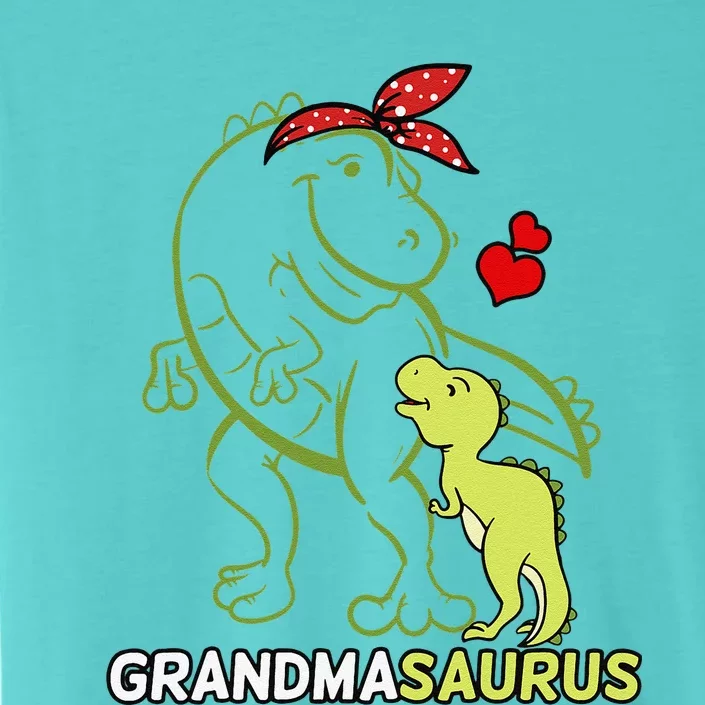 Grandmasaurus Grandma Dinosaur Baby Mother's Day ChromaSoft Performance T-Shirt