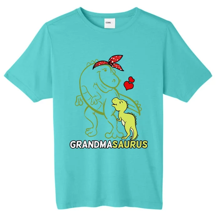 Grandmasaurus Grandma Dinosaur Baby Mother's Day ChromaSoft Performance T-Shirt