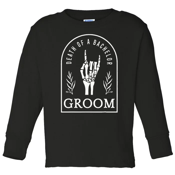 Gothic Groom Death Of A Bachelor Wedding Bachelor Party Toddler Long Sleeve Shirt