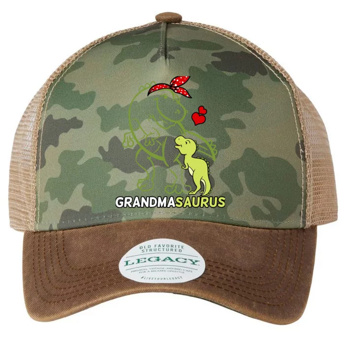 Grandmasaurus Grandma Dinosaur Baby Mother's Day Legacy Tie Dye Trucker Hat