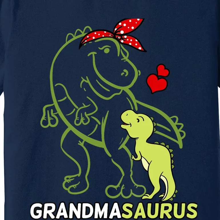 Grandmasaurus Grandma Dinosaur Baby Mother's Day Premium T-Shirt