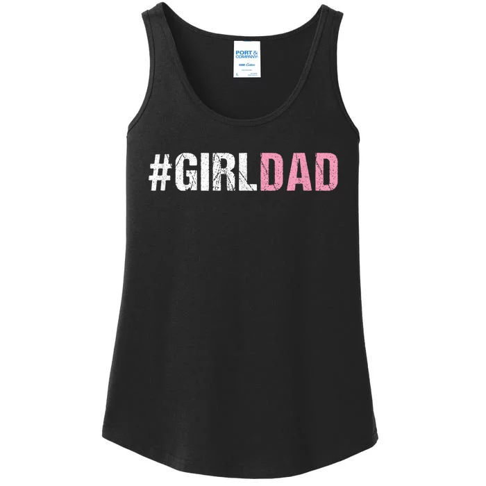 #Girldad Girl Dad Ladies Essential Tank