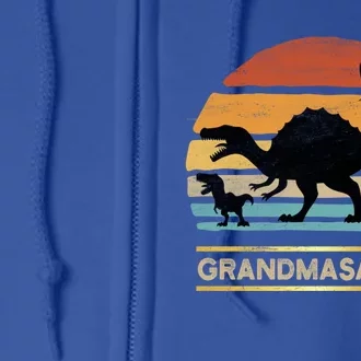 Grandmasaurus Grandma Dinosaur Saurus Christmas Halloween Gift Full Zip Hoodie