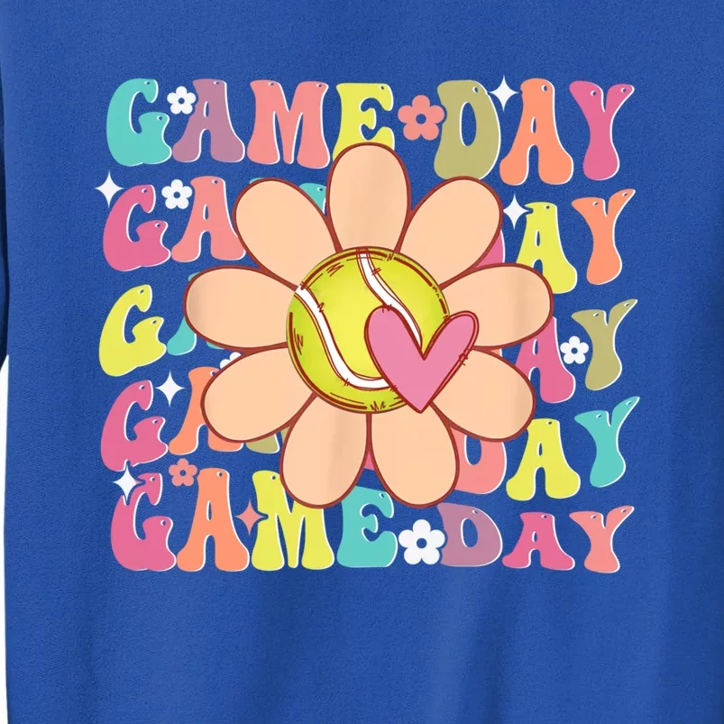 Groovytennis Game Day Team Sports Tennis Mom Game Day Gift Tall Sweatshirt