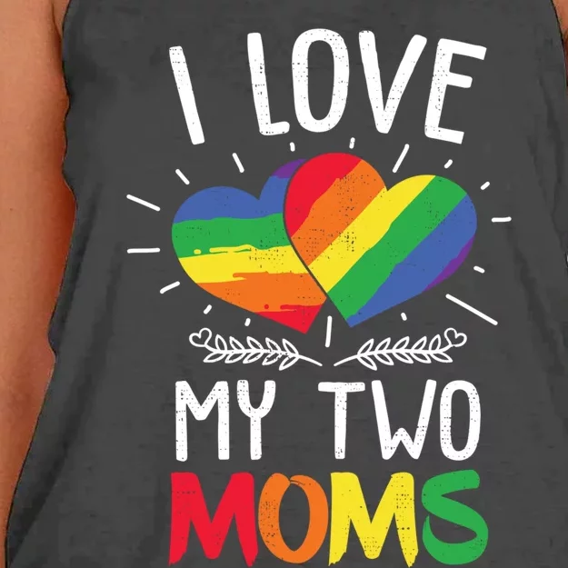 Great Gift Design Of Lesbian Moms Cool Gift Women's Knotted Racerback Tank