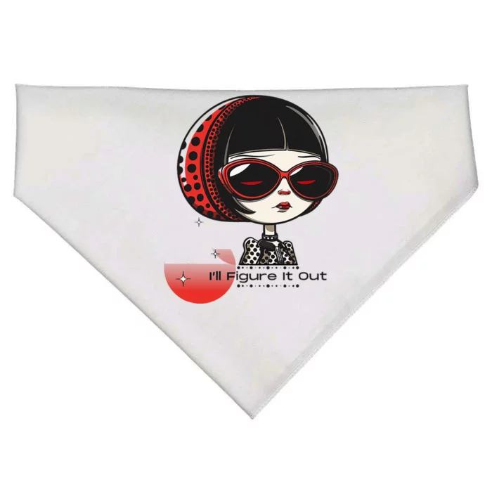 Goth Girl Edgy Muse ILl Figure It Out USA-Made Doggie Bandana