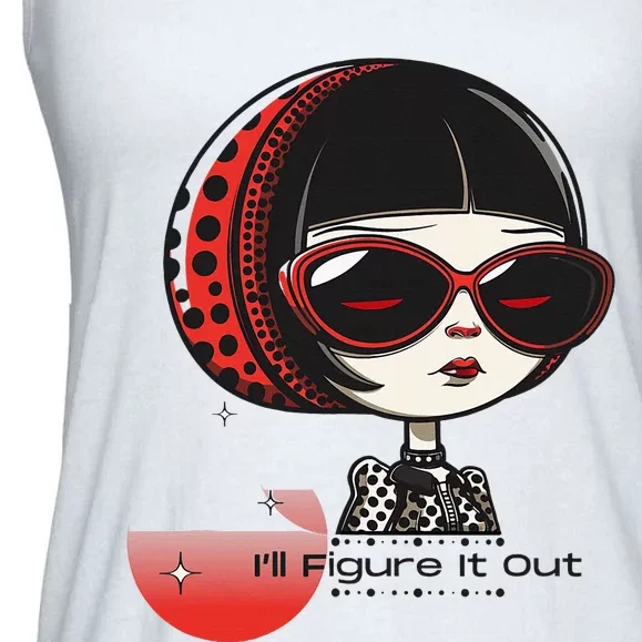 Goth Girl Edgy Muse ILl Figure It Out Ladies Essential Flowy Tank