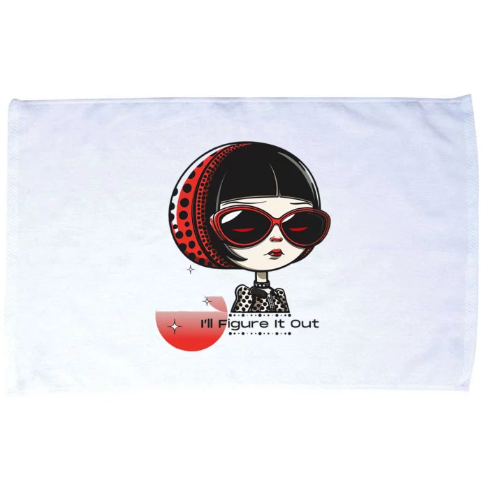 Goth Girl Edgy Muse ILl Figure It Out Microfiber Hand Towel