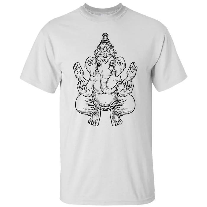 Ganesh God Elephant Indian Animal Yoga Hindu Gift Tall T-Shirt