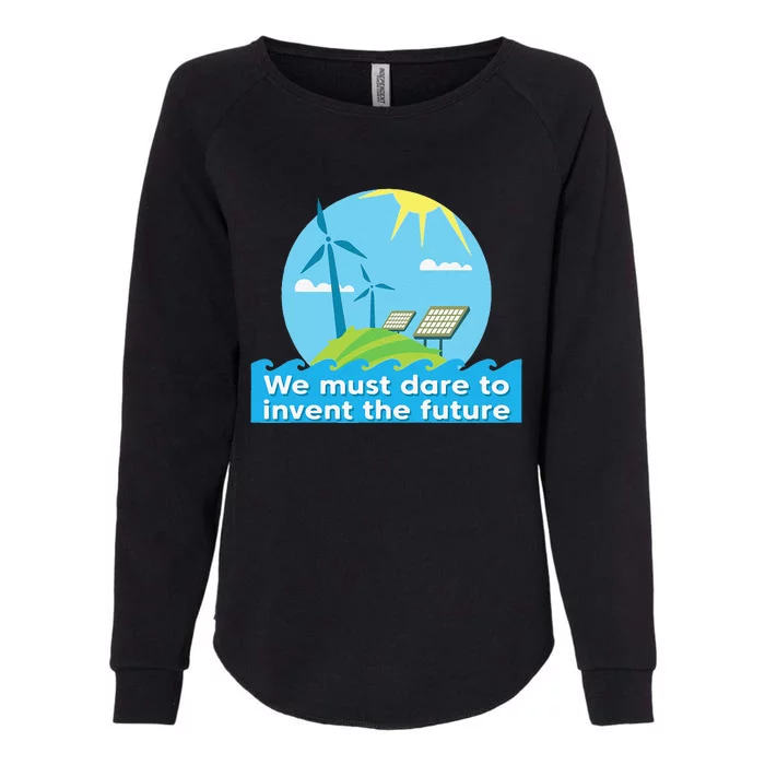 Go Green Earth Day Renewable Energy Sun Solar Wind Power Womens California Wash Sweatshirt