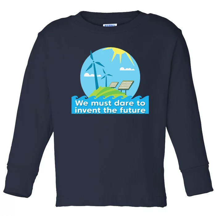 Go Green Earth Day Renewable Energy Sun Solar Wind Power Toddler Long Sleeve Shirt