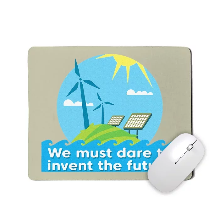 Go Green Earth Day Renewable Energy Sun Solar Wind Power Mousepad