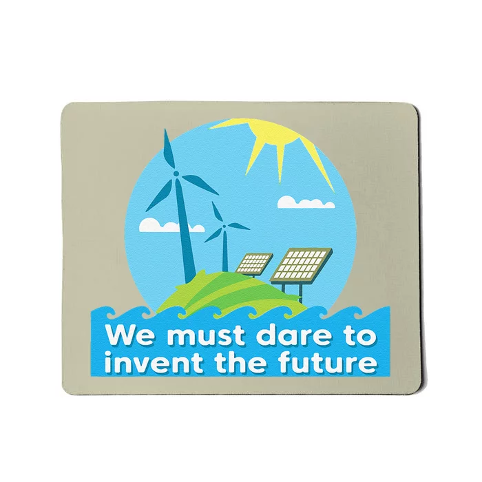 Go Green Earth Day Renewable Energy Sun Solar Wind Power Mousepad