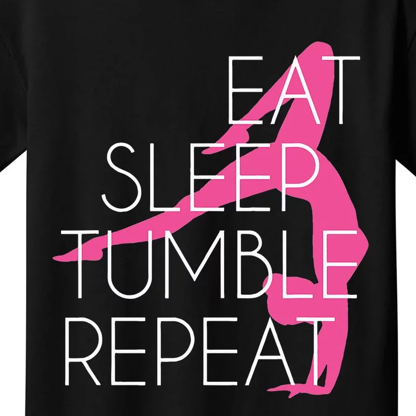 Gymnastics Gift Eat Sleep Tumble Repeat Gift For Gymnast Kids T-Shirt