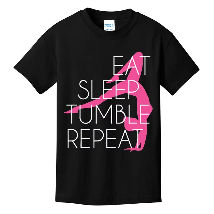 Gymnastics Gift Eat Sleep Tumble Repeat Gift For Gymnast Kids T-Shirt