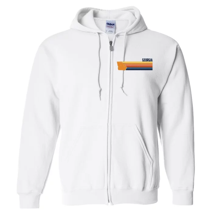 Retro Vintage Georgia Full Zip Hoodie