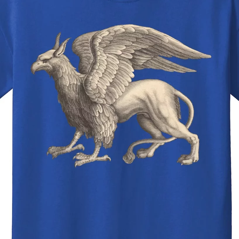 Griffin Gift Eagle Lion Medieval Bird Mythical Creature Gift Kids T-Shirt