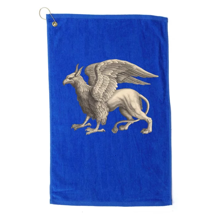 Griffin Gift Eagle Lion Medieval Bird Mythical Creature Gift Platinum Collection Golf Towel