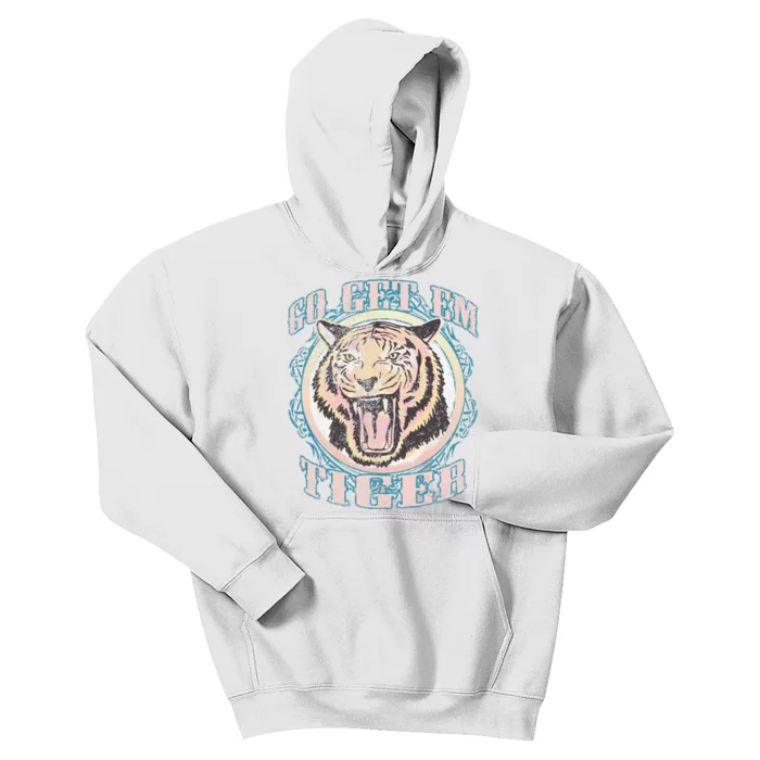 Go Get Em Tiger Bohemian Vintage Graphic Kids Hoodie