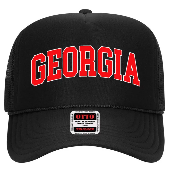 Georgia High Crown Mesh Trucker Hat