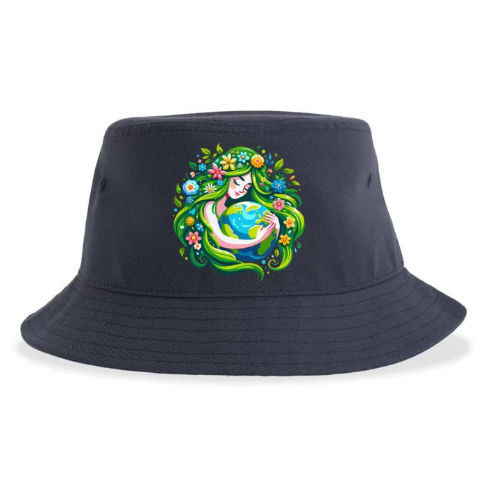 Green Goddess Earth Day Save Our Planet Sustainable Bucket Hat