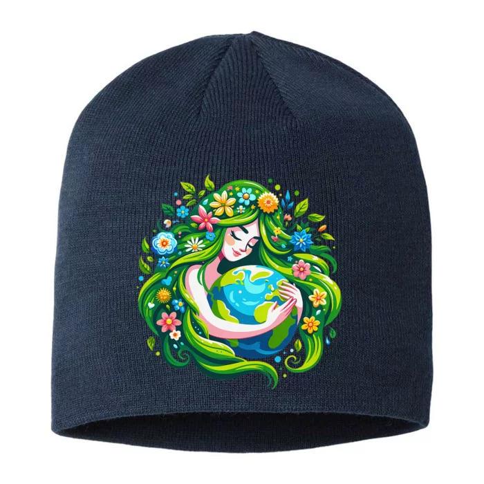 Green Goddess Earth Day Save Our Planet 8 1/2in Sustainable Knit Beanie