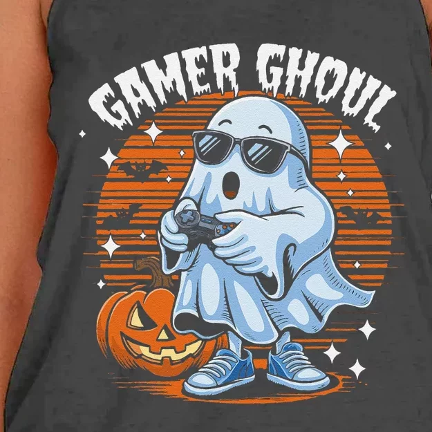 Gamer Ghoul For The Ultimate Gamer With Haunted Factor Women's Knotted Racerback Tank