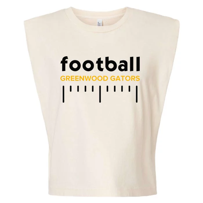 Greenwood Gators Football Lines Hs Garment-Dyed Women's Muscle Tee