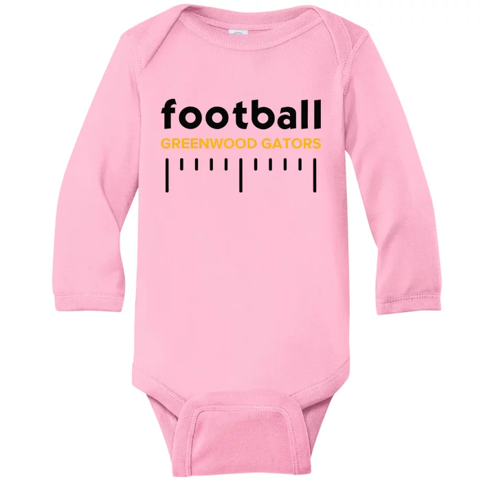 Greenwood Gators Football Lines Hs Baby Long Sleeve Bodysuit