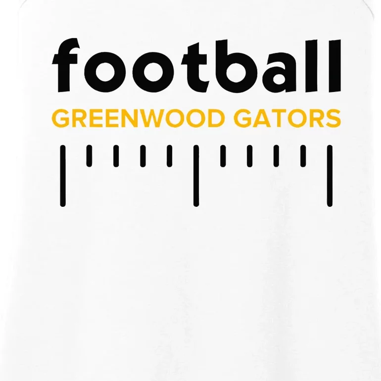 Greenwood Gators Football Lines Hs Ladies Essential Tank