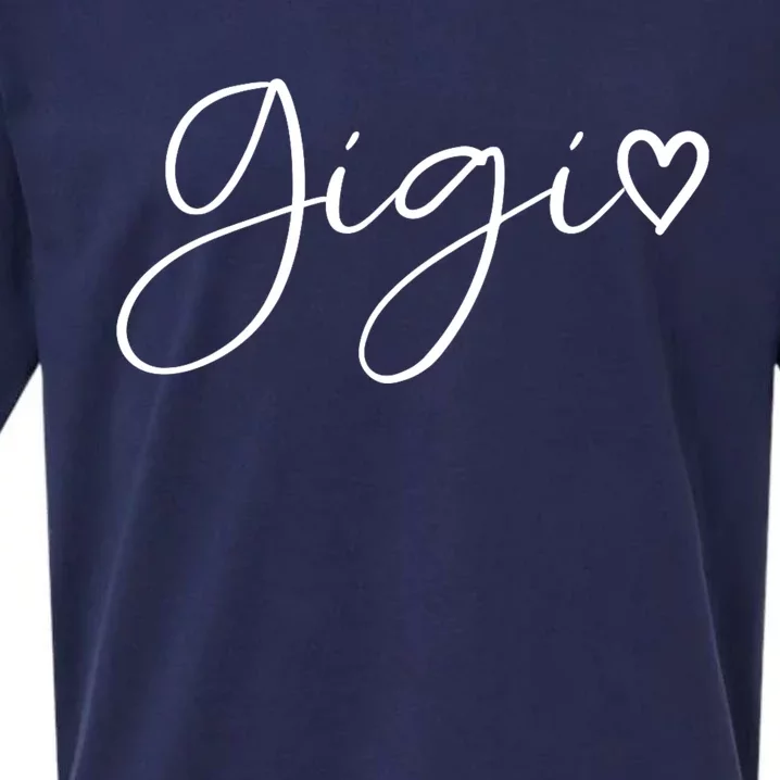 Gigi Gifts For Women Grandma Heart MotherS Day Gigi Sueded Cloud Jersey T-Shirt