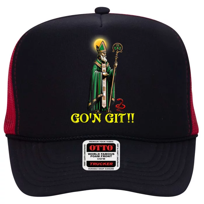 Gon Git Funny St Patricks Day Shamrock Irish High Crown Mesh Trucker Hat