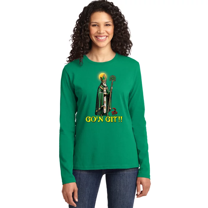 Gon Git Funny St Patricks Day Shamrock Irish Ladies Long Sleeve Shirt