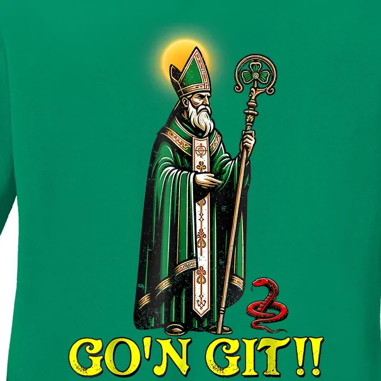 Gon Git Funny St Patricks Day Shamrock Irish Ladies Long Sleeve Shirt