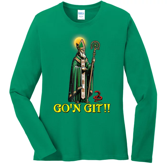 Gon Git Funny St Patricks Day Shamrock Irish Ladies Long Sleeve Shirt